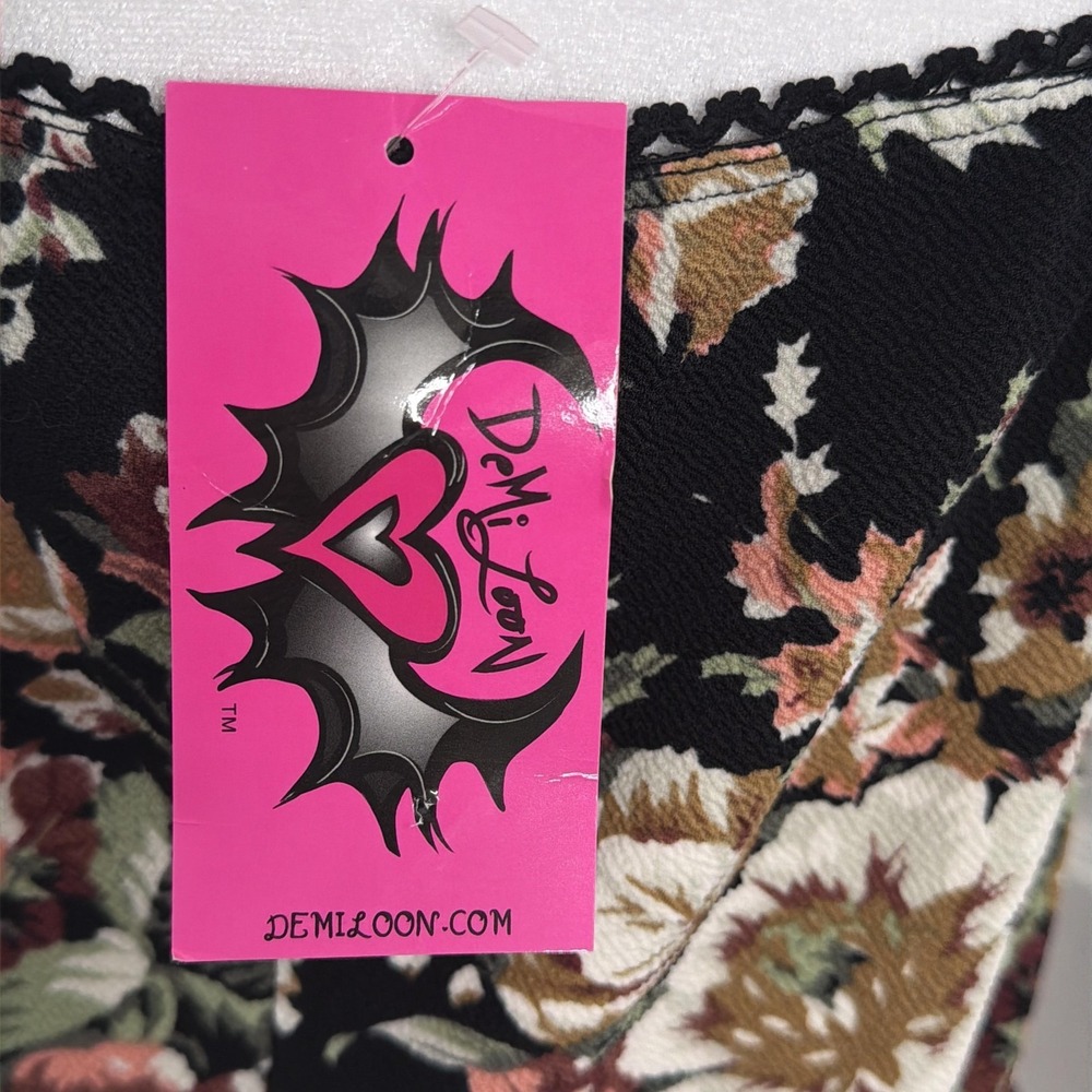 Demi Loon Top Womens XL Floral Pinup Babydoll Cami Tank Coquette Whimsigoth NEW - Picture 9 of 9